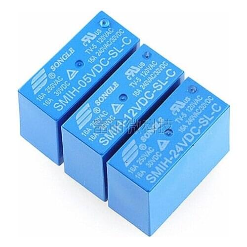 10PCS/LOT Relay SMIH-05VDC-SL-C SMIH-12VDC-SL-C SMIH-24VDC-SL-C 16A 8PIN