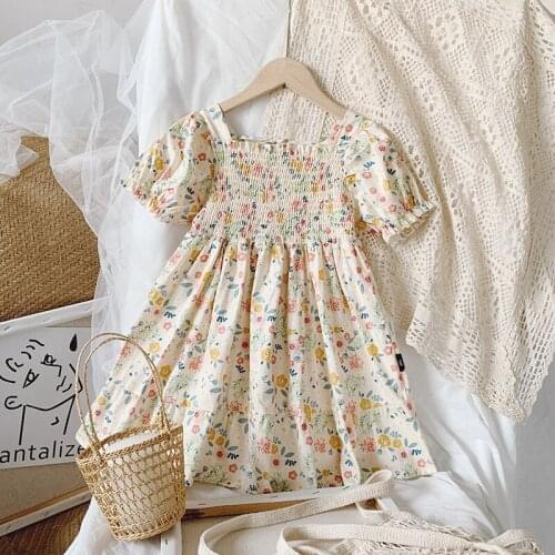 2020 Summer Casual Solid Girls Dress Flowers Kids Dresses For Girls High Quality Fashion Girl Clothes