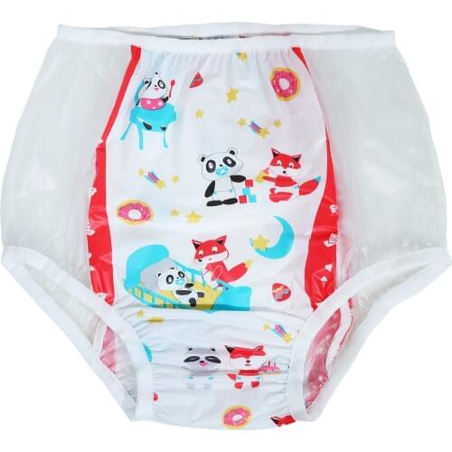 2021 ABDL adult diapers Red Fox diaper pvc reusable baby onesize plastic bikini pants DDLG adult bebe new underwear diapers free