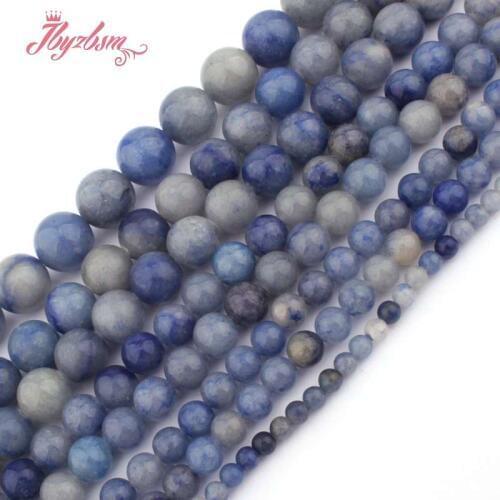 4,6,8,10,12mm Smooth Round Beads Ball Blue Aventurine Stone Beads For DIY Necklace Bracelets Jewelry Making 15" Free Shipping
