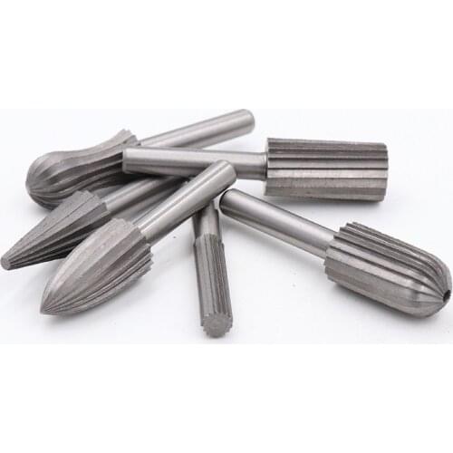 6PCS Tungsten Carbide Polishing Bur Rotary Grinding Tool