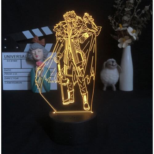 Arknights SilverAsh Game for Boys Nobility 3D Picture Night Light Colorful Decor Kids Unique Gift for Gamer Child Bedroom Decor