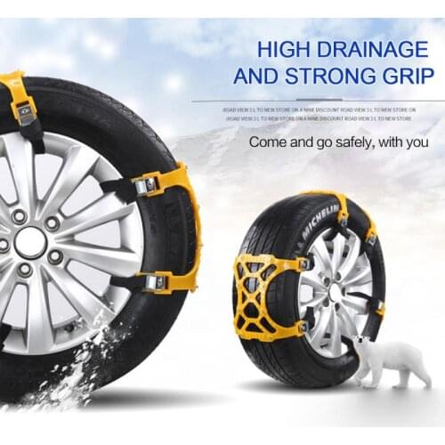 4pcs/set Tire Chains Car Tyre Winter Roadway Safety Tire Snow Adjustable Anti-skid Safety Wheel TPU Chains