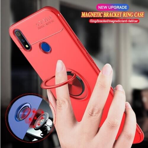 Case For OPPO Realme C15 C12 C11 V5 6 5 3 2 Pro 6s 5s 6i 5i C1 C2 C3 C3I 2020 Soft TPU Magnetic Car Stand Phone Cover Coque