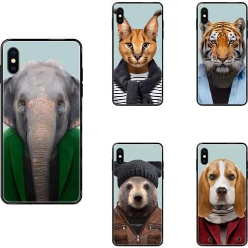 For Huawei Honor 6A 7A 7X 8C 8X 9 9A 9I 9X 10 10I 20 20I 20S Lite Pro Black Soft TPU Phone Cover Case Capa Animal Portrait