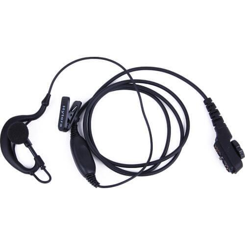 Black G-shape Ear Hook Earpiece Headset Microphone for Hytera Walkie Talkie HYT PD780 PT580H PD702 Portable Radio Headphone