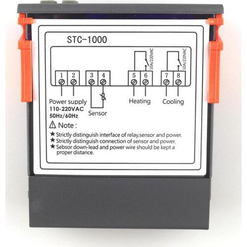 DC/AC 220V Digital Temperature Controller Thermostat + Sensor