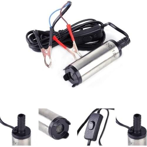 DC12/24V Stainless Steel Submersible Pump 38/51mm Fuel Water Oil 12/33L Per Minute