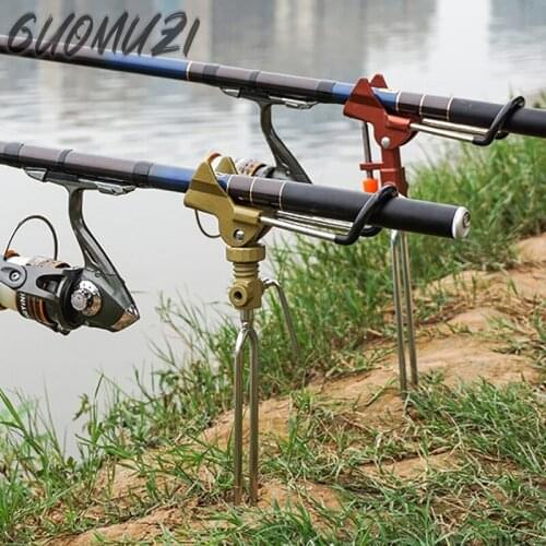 Fishing Rods Holder Stand Angle Adjustable Bracket Fishing Rod Stent Holder Aluminum Alloy Fish Tackle Folding Pole Bracket Tool