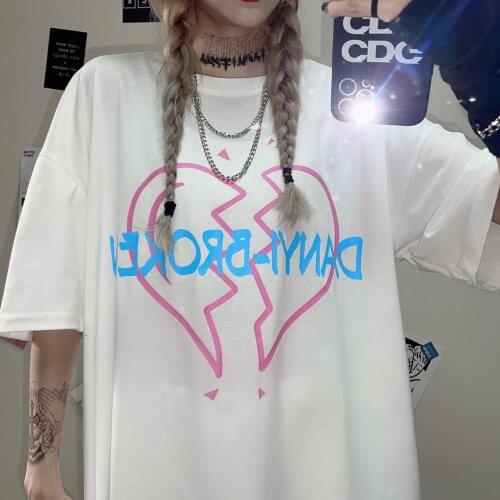Cheap wholesale 2021 women fashion clothing New Summer Hot selling goth woman tshirts lady beautiful nice graphic tee Ay8814