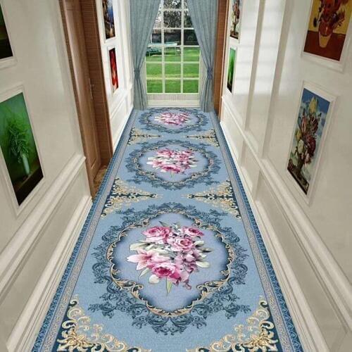Rural Style Long Corridor European-style Carpet Corridor Carpet Living Room Carpet Bedroom Runner Carpet Wedding Carpet