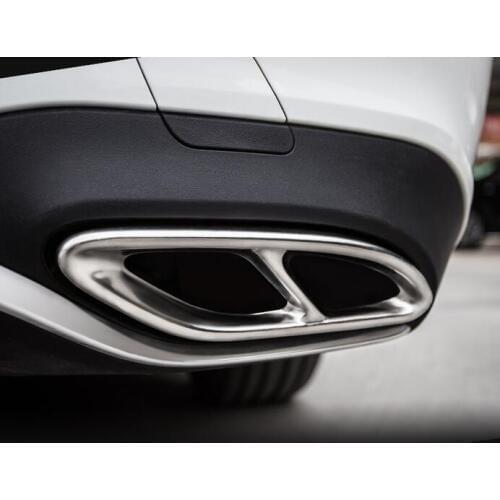 For BENZ C200L/C260L/GLC/E300L/E200L 2015-2019 Stainless steel car car Exhaust Pipe Tail Pipe double outlet Decorative,2pieces