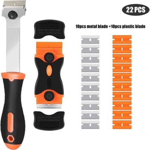 Double-Sided Scraper With Plastic Handle Blade Combination Portable And Replaceable Multifunctional Double-Sided Scraper