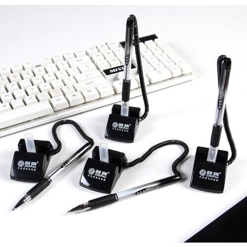 Hot selling 1 pcs Business Desk Black Gel Pen counter pen table gel pen Best for bank hospital Hotel information desk pen