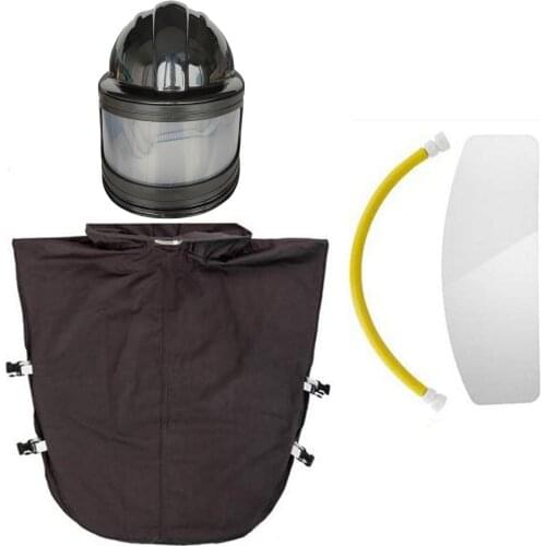 HOLDWIN PVC black Air feed Safety Sand blasting Hood Industry Protective Spray Paint Hood Protector