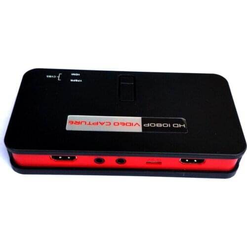 2017 new Video Capture card HDMI YPbpr CVBS Recorder Box With Remote Control can OBS Mic to USB Disk hdcp code Free shipping