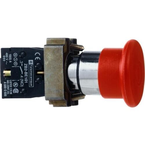 XB2BT42 XB2BT42C = ZB2BZ102C + ZB2BT4C Ø 22 locking type scram button, red, mushroom head diameter Ø 40, according to the reset