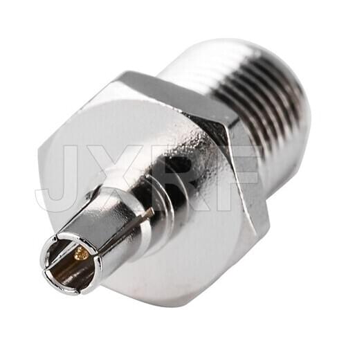 JXRF Coaxial Adapter SMA Female Jack to CRC9 Male Plug Straight Nickel plated SMA to CRC9 Connector
