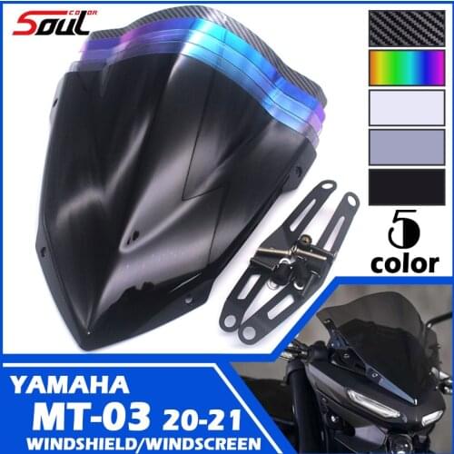 Motorcycle Sports Windshield Visor WindScreen Viser Fits For YAMAHA MT03 MT-03 MT25 MT-25 2020 2021 20-21