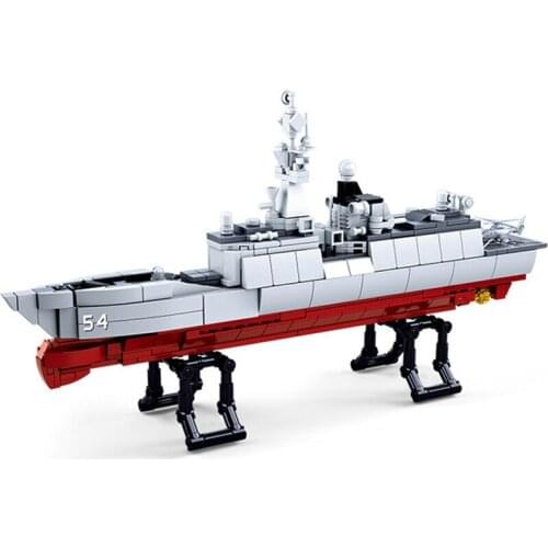 Creative City Navy Submarine Frigate 054A Battle Ship Cruiser Building Blocks Kits Bricks Classic Movie Model Kids Toys For Gift