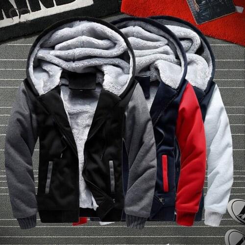 Winter Coat Men 2021 Thick Fleece Hoodies Brand Clothing Winter Jackets Mens Thickened Parka Windbreaker Warm Overcoats Homme