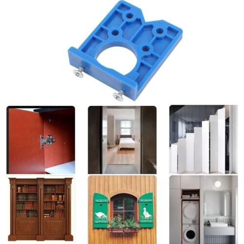 35mm Hinge Jig Hinge Installation Wood Drill Guide Locator Hinge Hole Opener G6DA
