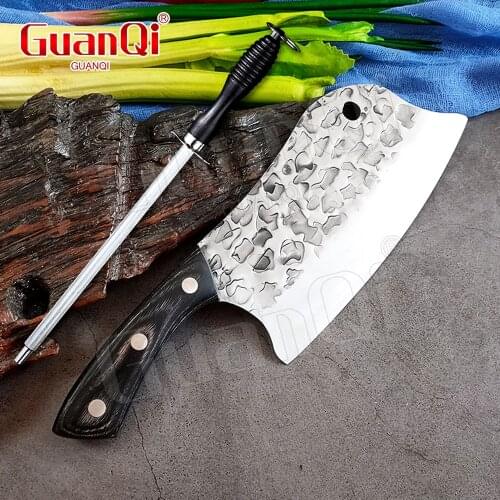 High Carbon Steel Kitchen Chef Knife Full Tang Handmade Chopping Cleaver Butcher Knife Wood Handle Cleaver Knife Cutting Knife