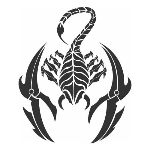 Huge, Scary Scorpion Car Decal Sharp Claws Car Mural Car Decor Rainproof Cool Car back glass Sticker FA197