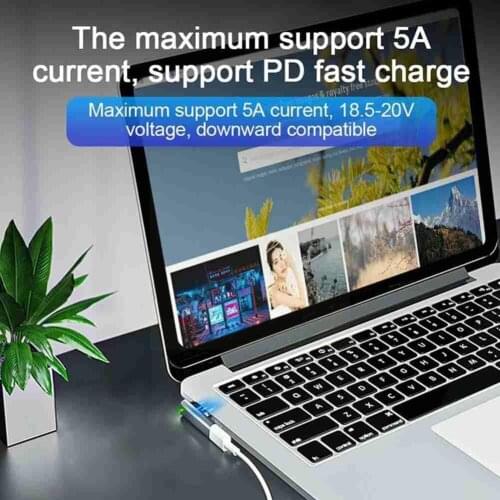 PD Magnetic Adapter For MacBook Air/Pro Fast Charger TypeC Light Head Indicator Cable Conversion With P0K9