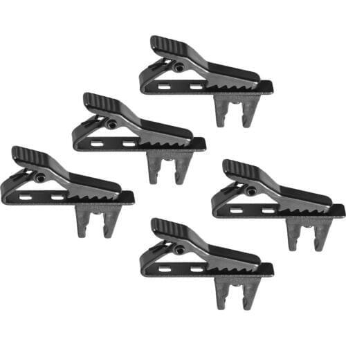 Andoer EY-J06A 5pcs 5mm Wired Lapel Mic Microphone Tie Clip
