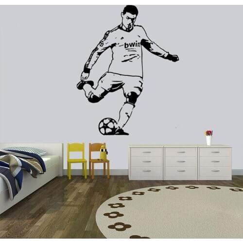 Ristiano Ronaldo Vinyl Wall Art Decal Decal Stickers Mural Home Wall Vinyl Decals For Boys Room Removable FN-99