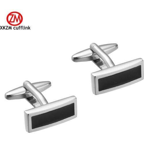 Luxury MenLong black enamel Cufflinks High Quality Lawyer Groom Wedding Cufflinks For Mens Shirt Cuff Links French Jewelry