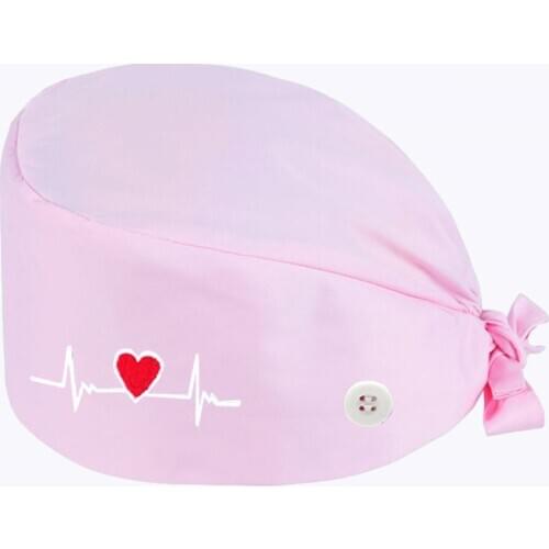 Unisex Scrubs Work Hats Beauty Salon Work Caps Printing Pet Caring Hats Cute Cotton Elastic Scrubs Caps Pet Hats Accessories