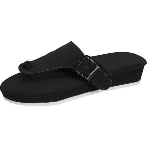 Platform 2021 Summer Women Slipper Buckle Beach Sandals Female Wedge Shoes Lady Bath Home Outdoor Slippers Fashion Flip-flops