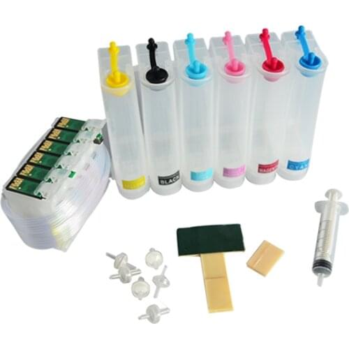 Free Shipping Continuous Ink Supply System 6Colors CISS Ink Tank For EPSON STYLUS PHOTO R270 R290 R390 R590 T50 RX690 XP850
