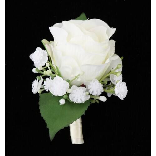 Wedding Boutonniere for Groom Bridegroom Wedding, Prom, Party