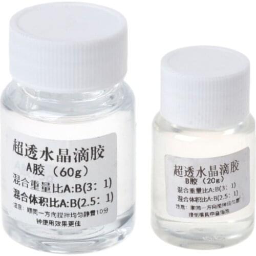 Ultra-transparent AB Crystal Glue Two Component Epoxy Resin Sealant Quick Drying