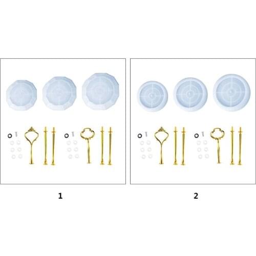 Three-layer Round 3D Fruit Tray Resin Mold Kit Crystal Epoxy Resin Molds Casting Silicone Mould DIY Craft Jewelry Making Tools