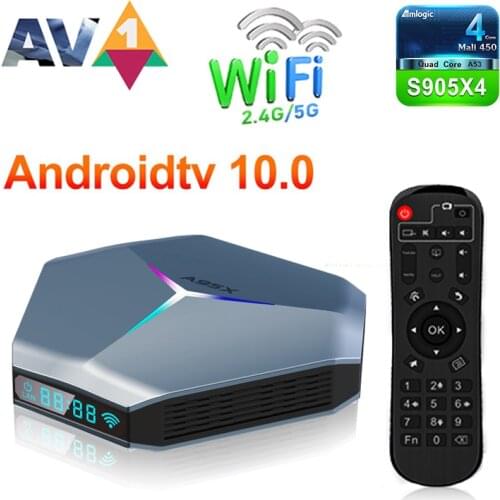 A95X F4 RGB Amlogic S905X4 Smart Android 10 TV Box 4K HD YouTube 4GB RAM 32GB 64GB 128GB ROM Wifi Set Top Box 2G 16G vs A95X F3
