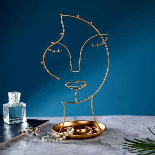 Vintage Metal Crafts Multi-Functional Jewelry Display Rack for Decor Trinket