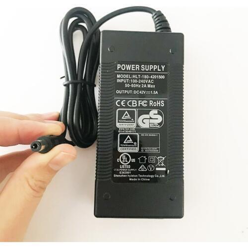 Et Scooter 42V 1.5A Lithium Battery Charger Coaxial Plug ET e-twow Electric Scooter Charger 42 Volt Accessories