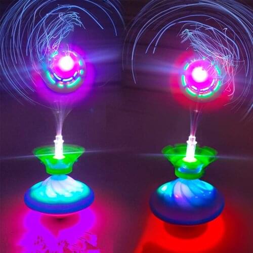 1PC Electric gyroscope Laser Color Flash LED Light Toy Music Gyro Peg-Top Spinner Spinning Classic Toys Hot Sell Kids Toy Random