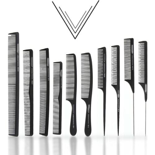 10pcs salon Combs Barbers Hair Styling Tools Kits Set Useful Hair Comb Pro Salon Hair Care Styling Tool Hair Brushes