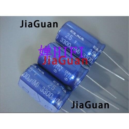 10pcs NEW ELNA RE3 25V3300UF 16X25MM audio electrolytic capacitor 3300uF/25V blue robe 3300UF 25V