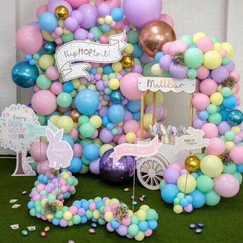 100pcs 5 Inch Macarons Color Pastel Candy Balloons Latex Round Helium Baloons For Birthday Party