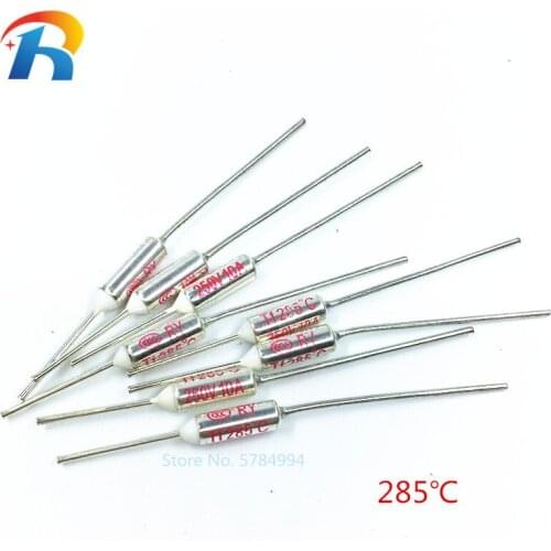 100PCS Thermal fuse RY Tf 285 Celsius degrees 10A250V Metal Thermal Protector thermal fuse metal shell Thermal Cutoff TF 285