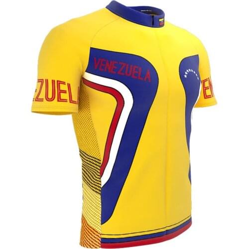 2021 new venezuela mens full zipper bicycle short-sleeved cycling jersey