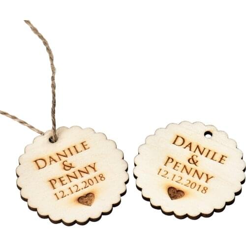 50pcs Personalized Engraved Love Wave Round Wooden Wedding Table Centerpieces Mr&Mrs Name Wood Decor Baby Baptism Logo