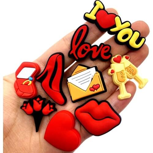 50PCS Wholesale Embellishments Wedding Series PVC Components Heart Flat Back For DIY Phone Case Scrapbook Jewelry Accessories