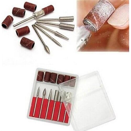 6 Types Steel Nail Drill Bit For Electric Manicure Machine Accessories Grinding Cutter Burr Nail Art Tools